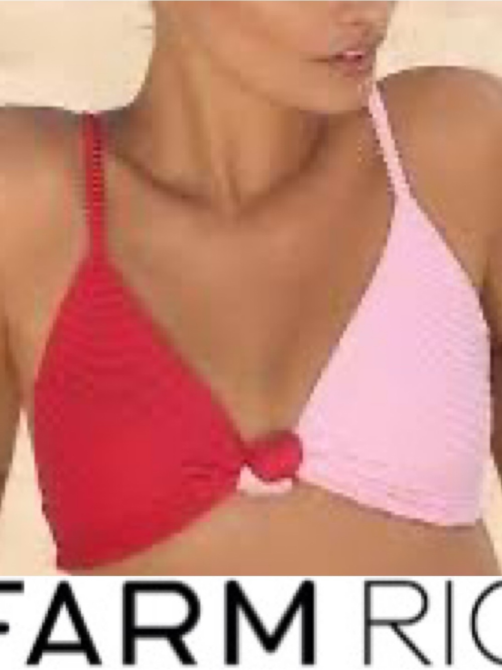 Farm Rio Knotted Bikini Top ❤️🌴 NWOT Size Large
